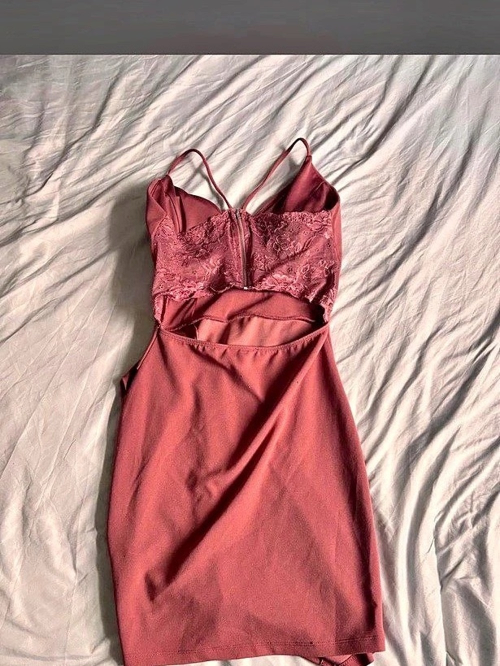 Revamped Asymmetrical Midi Dress in Pink Size Medium